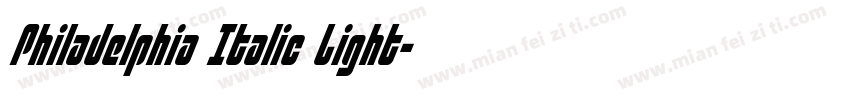 Philadelphia Italic Light字体转换